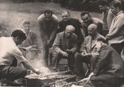 1964 р. На пікніку з Й. Бокшаєм та Рокуелом Кентом.